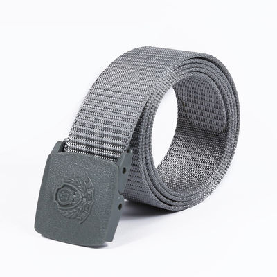 Rectangle Plastic Buckle Nylon Belt 3CM Mens Military Belt