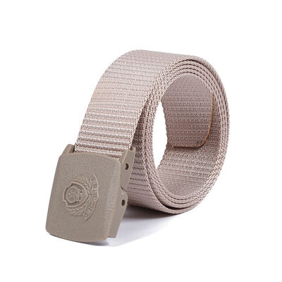 Rectangle Plastic Buckle Nylon Belt 3CM Mens Military Belt