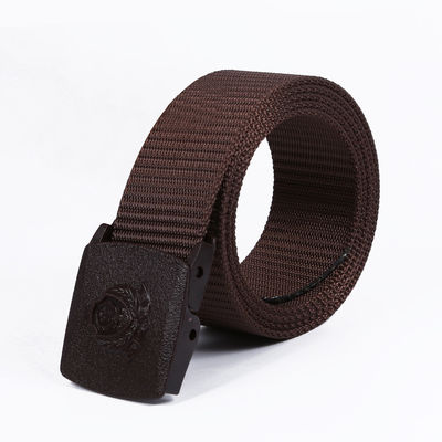 Rectangle Plastic Buckle Nylon Belt 3CM Mens Military Belt